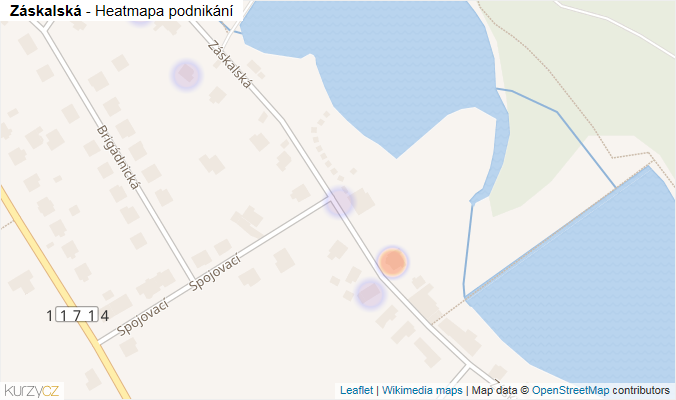 Mapa Záskalská - Firmy v ulici.