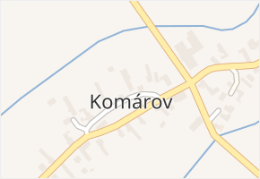 Komárov v obci Komárov - mapa části obce