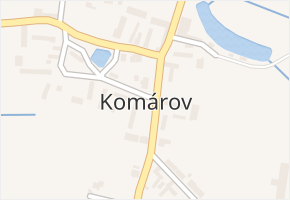 Komárov v obci Komárov - mapa části obce