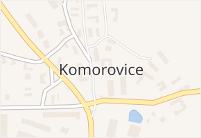 Komorovice v obci Komorovice - mapa části obce