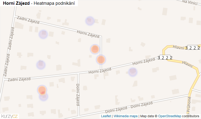 Mapa Horní Zájezd - Firmy v ulici.