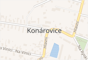 Konárovice v obci Konárovice - mapa části obce