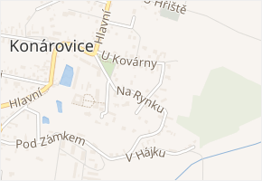 Na Rynku v obci Konárovice - mapa ulice