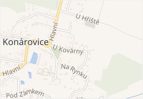 U Kovárny v obci Konárovice - mapa ulice