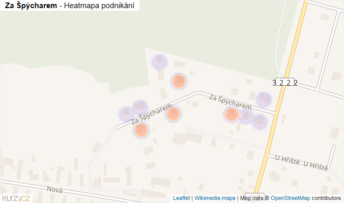 Mapa Za Špýcharem - Firmy v ulici.
