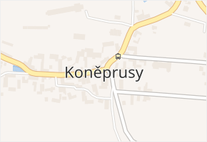 Koněprusy v obci Koněprusy - mapa části obce