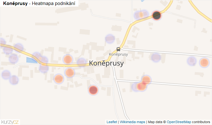 Mapa Koněprusy - Firmy v části obce.