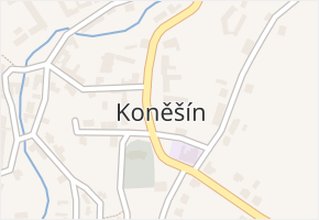 Koněšín v obci Koněšín - mapa části obce