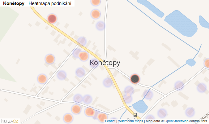 Mapa Konětopy - Firmy v části obce.