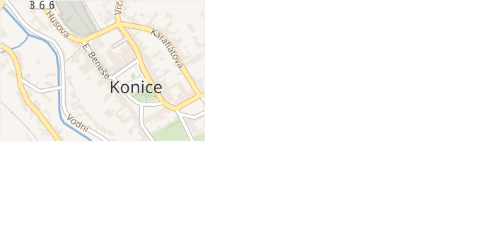 E. Beneše v obci Konice - mapa ulice