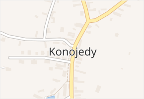 Konojedy v obci Konojedy - mapa části obce
