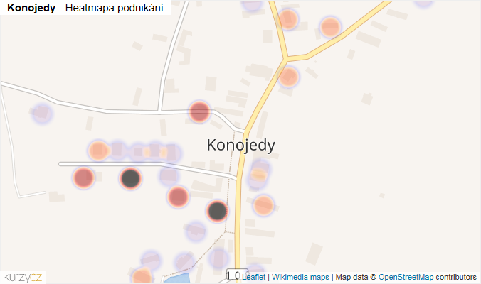 Mapa Konojedy - Firmy v části obce.