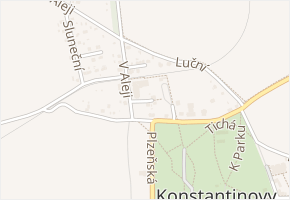 Krátká v obci Konstantinovy Lázně - mapa ulice
