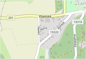 Větrná v obci Konstantinovy Lázně - mapa ulice