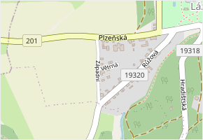 Západní v obci Konstantinovy Lázně - mapa ulice
