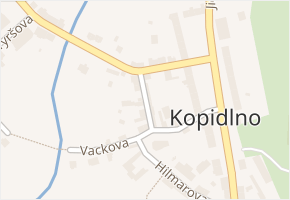 Bédy Křídla v obci Kopidlno - mapa ulice