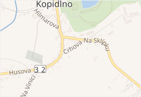 Crhova v obci Kopidlno - mapa ulice