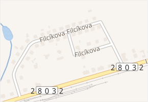 Filcíkova v obci Kopidlno - mapa ulice