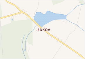 Ledkov v obci Kopidlno - mapa části obce