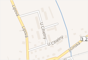 U Cihelny v obci Kopidlno - mapa ulice