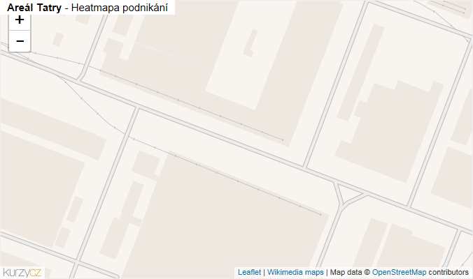 Mapa Areál Tatry - Firmy v ulici.