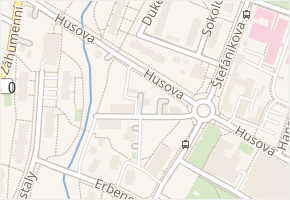 Boženy Němcové v obci Kopřivnice - mapa ulice