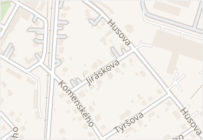 Jiráskova v obci Kopřivnice - mapa ulice