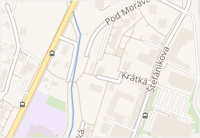 Krátká v obci Kopřivnice - mapa ulice