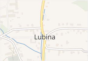 Lubina v obci Kopřivnice - mapa části obce