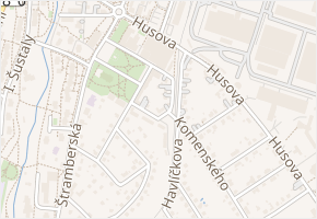 Wolkerova v obci Kopřivnice - mapa ulice
