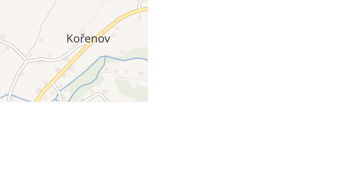 Kořenov v obci Kořenov - mapa části obce