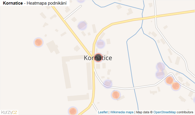 Mapa Kornatice - Firmy v části obce.