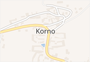 Korno v obci Korno - mapa části obce