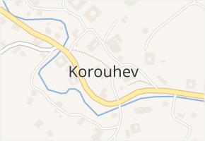 Korouhev v obci Korouhev - mapa části obce
