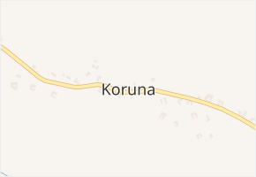 Koruna v obci Koruna - mapa části obce