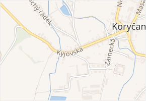 Kyjovská v obci Koryčany - mapa ulice