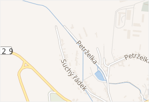 Suchý řádek v obci Koryčany - mapa ulice
