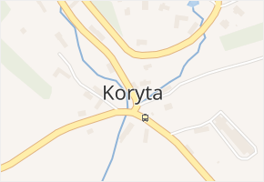 Koryta v obci Koryta - mapa části obce