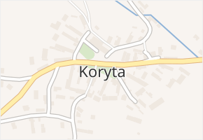 Koryta v obci Koryta - mapa části obce