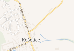 Onšovská v obci Košetice - mapa ulice