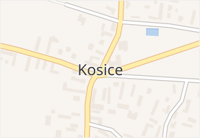 Kosice v obci Kosice - mapa části obce