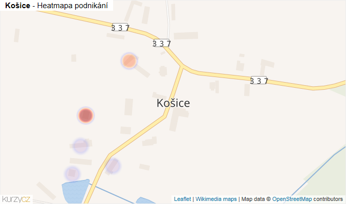 Mapa Košice - Firmy v části obce.