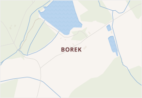 Borek v obci Košice - mapa části obce