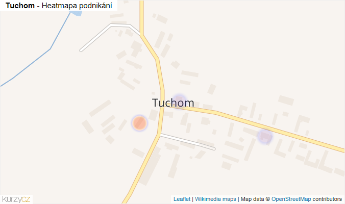 Mapa Tuchom - Firmy v části obce.