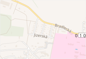 Ještědská v obci Kosmonosy - mapa ulice