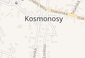 Kosmonosy v obci Kosmonosy - mapa části obce