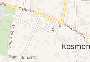 Linhartova v obci Kosmonosy - mapa ulice