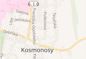 Slunečná v obci Kosmonosy - mapa ulice