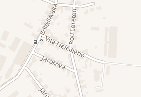 Víta Nejedlého v obci Kosmonosy - mapa ulice