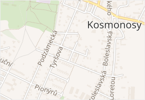 Vrchlického v obci Kosmonosy - mapa ulice